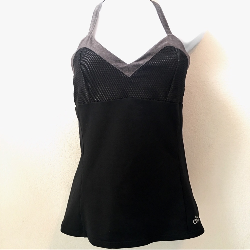 Alo Yoga Tank Top Black Halter XS